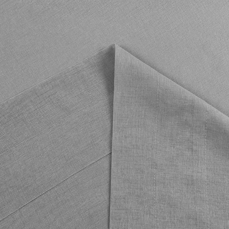 DWCN Grey Sheer Curtains Semi Transparent Voile Rod Pocket Curtains for Bedroom and Living Room, 52 x 45 inches Long, Set of 2 Panels - Image 4
